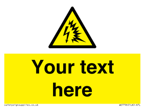 Custom warning Arc flash